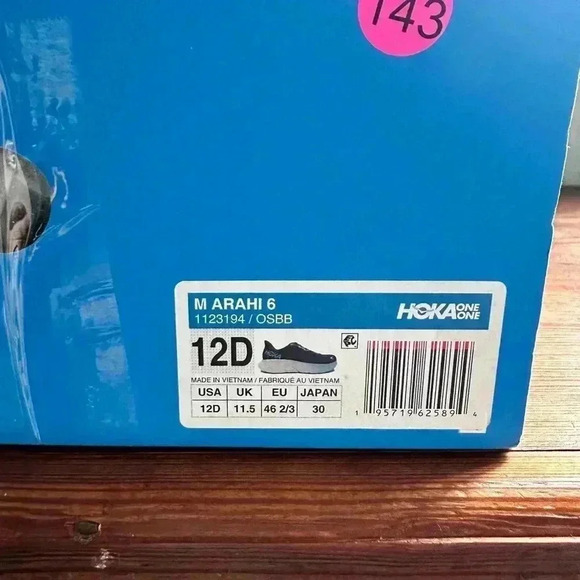 Men’s Size 12 - Hoka One One Arahi 6 Outer Space - Picture 2 of 12